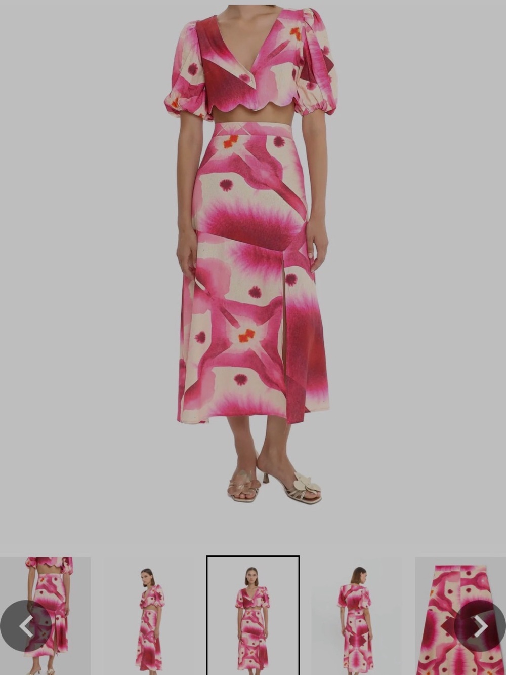 LAAGAM pink floral 2 piece set